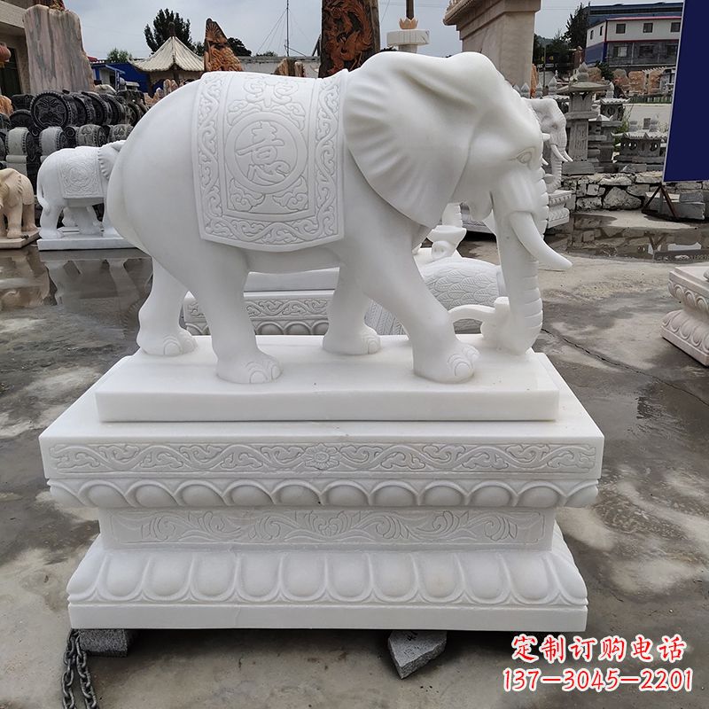 福建大理石雕刻大象