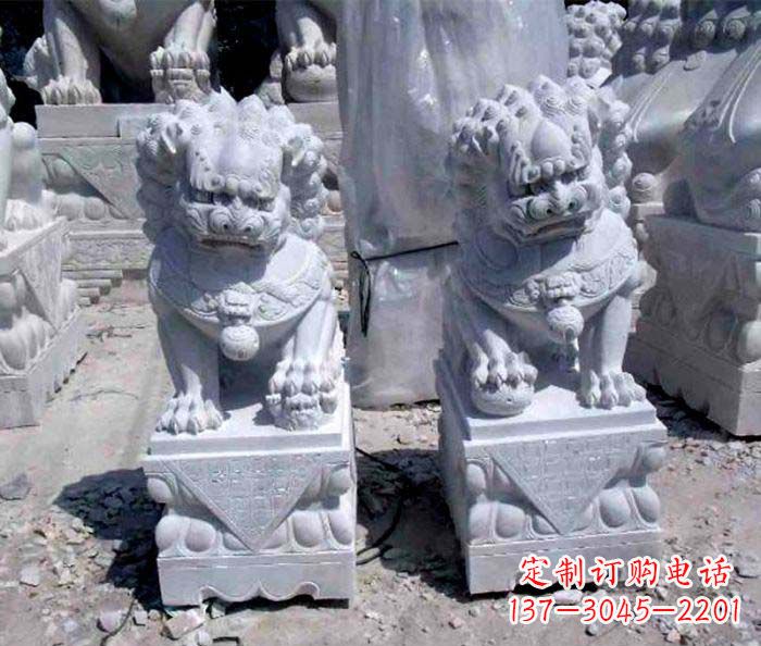 福建大理石仿古石狮子