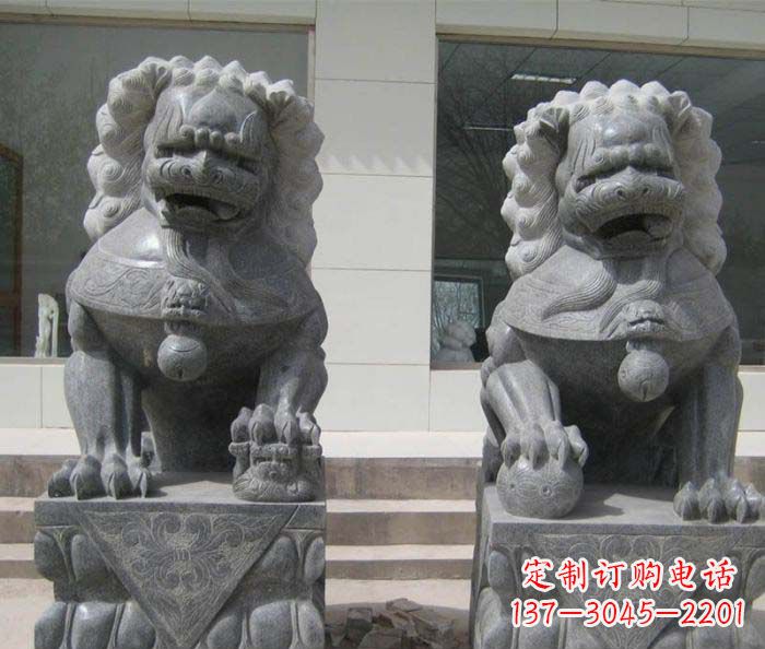 福建大理石仿古石狮子
