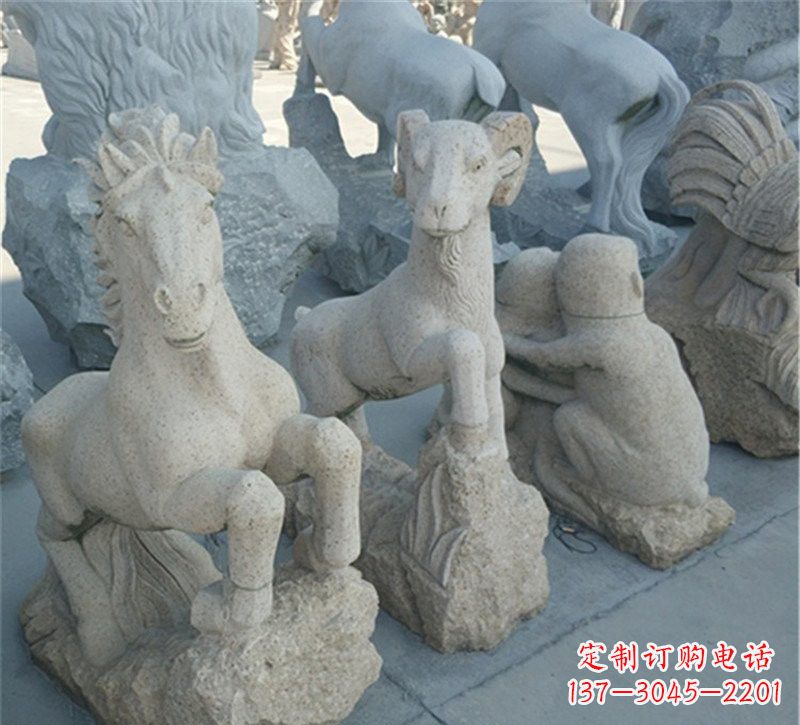 福建大理石公园动物雕塑