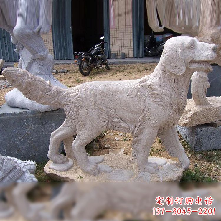 福建大理石狗雕塑