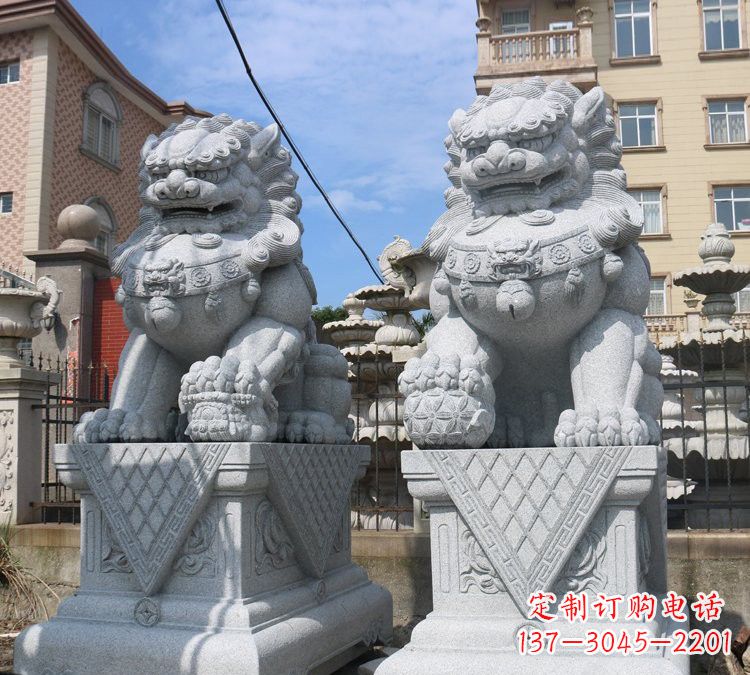 福建大理石狮子雕塑,助您拥有完美的家居装饰