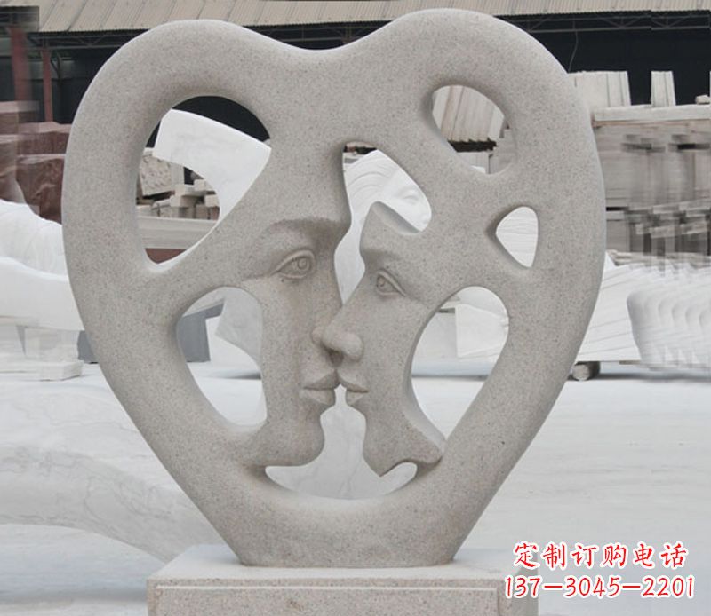 福建大理石广场情侣石雕