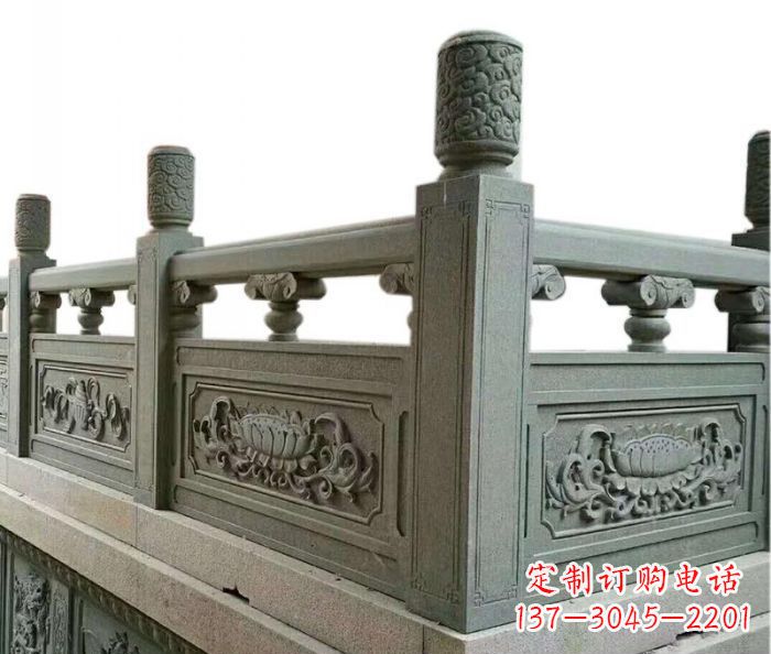 福建大理石国旗台石雕栏板