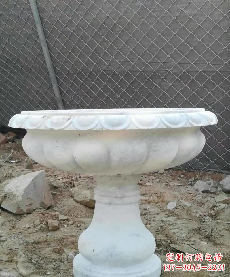 福建大理石花盆雕塑 1