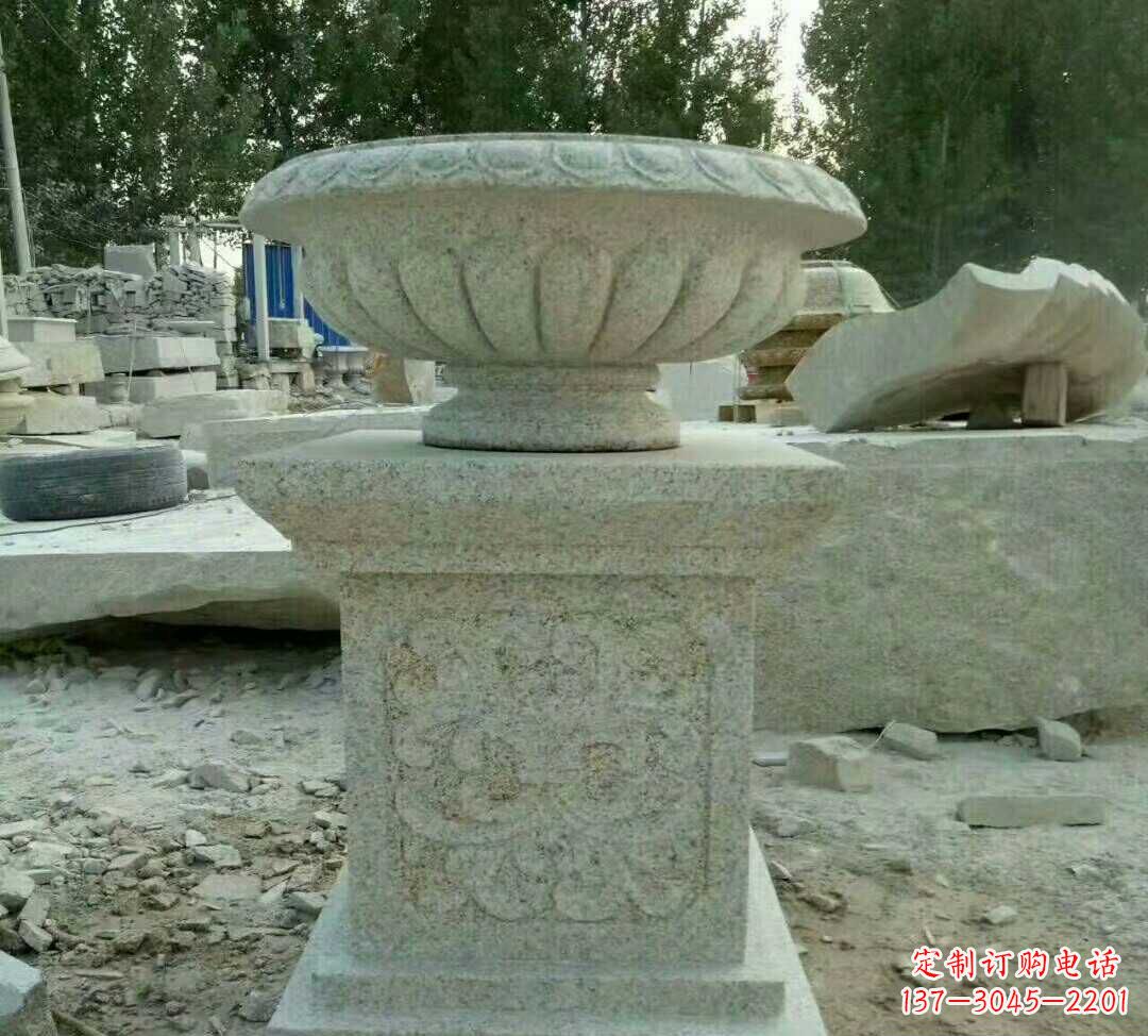 福建大理石花盆公园石雕 (3)