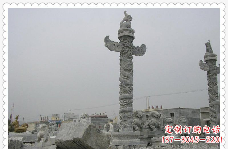 福建精致雕刻,大理石华表雕塑