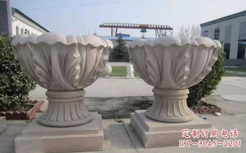 福建大理石花盆雕塑