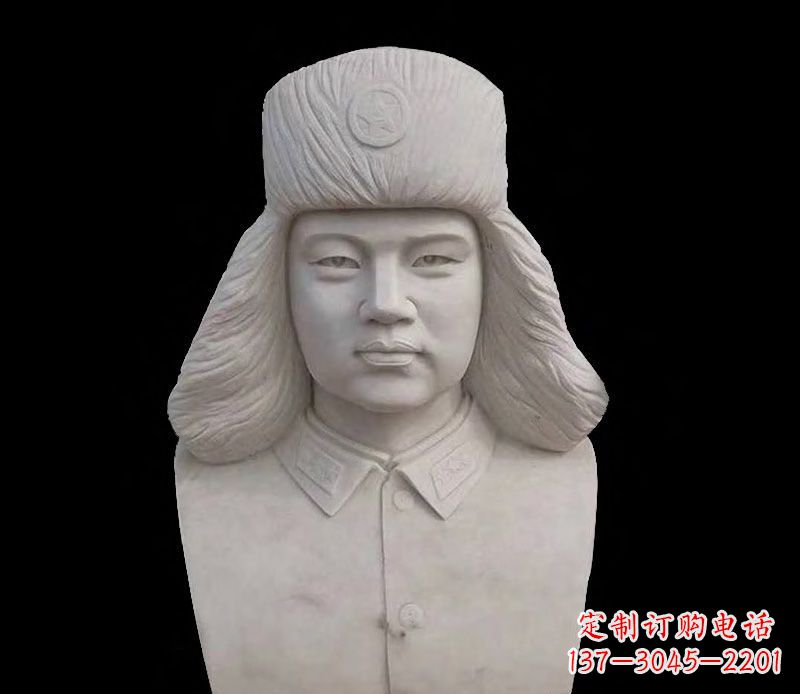 福建大理石雷锋胸像石雕