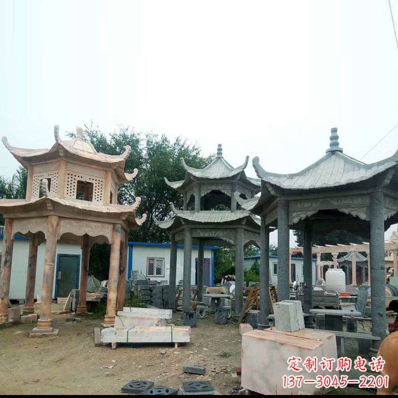 福建大理石凉亭雕塑