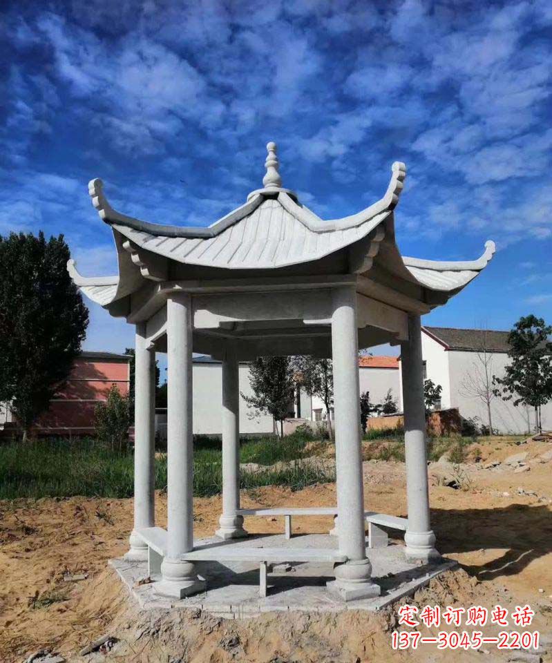 福建大理石凉亭雕塑1