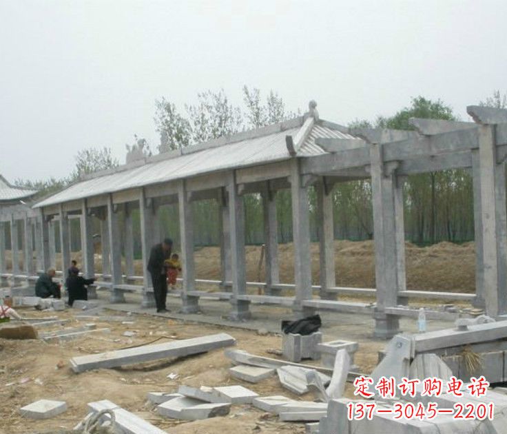 福建大理石凉亭长廊石雕