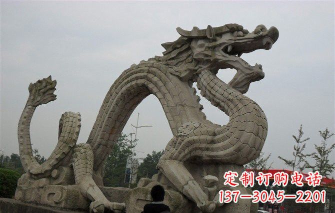 福建大理石龙雕塑 (2)