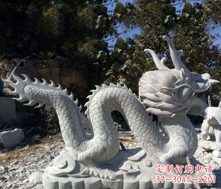 福建大理石龙雕塑