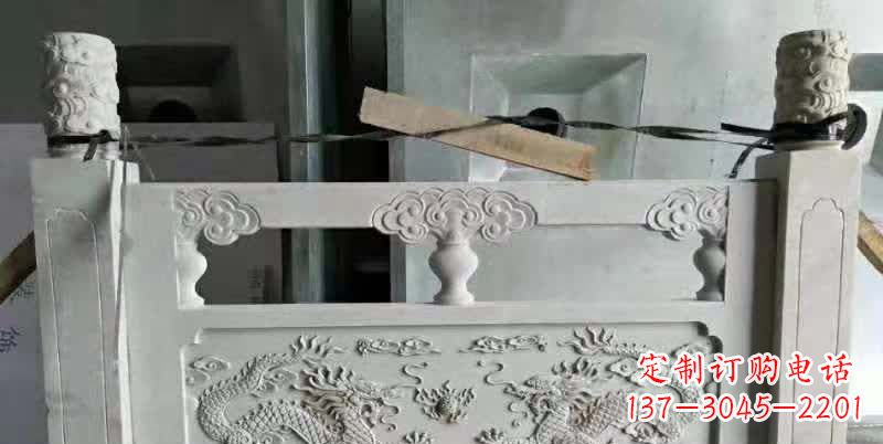 福建大理石龙浮雕栏板1