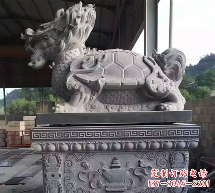 福建大理石龙龟石雕