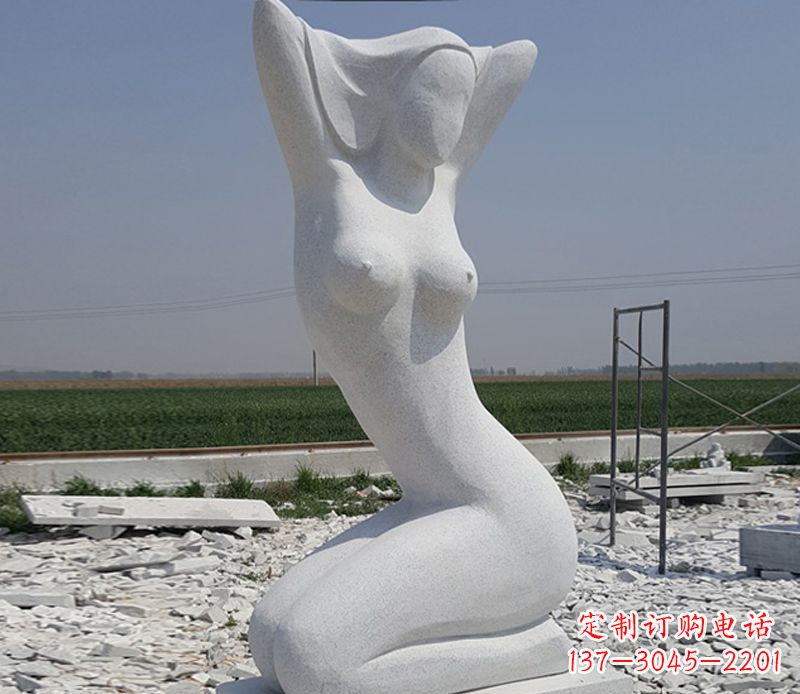 福建大理石落照美女石雕
