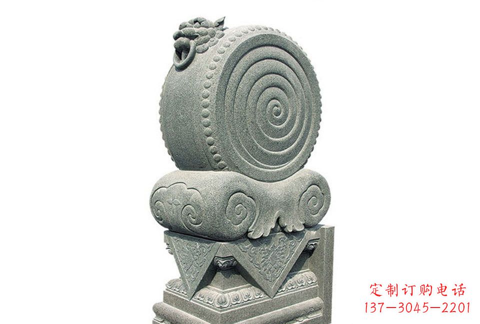 福建大理石门墩招财抱鼓石雕塑