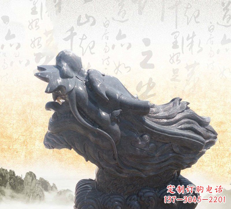 福建新潮大理石龙头雕塑