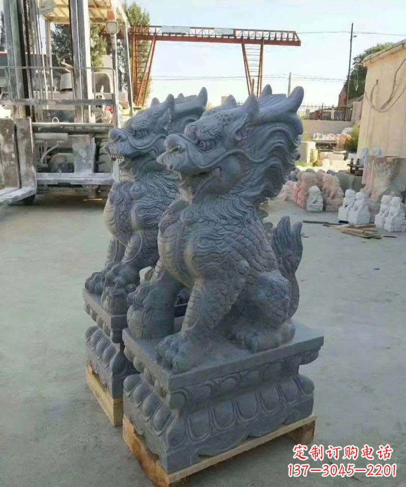 福建精美大理石麒麟雕塑