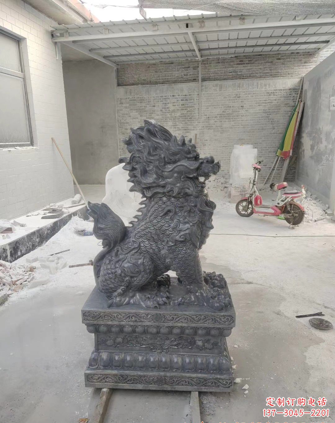 福建大理石麒麟石雕