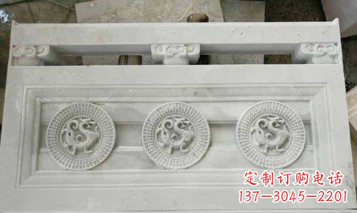 福建精美青龙石浮雕栏板雕塑