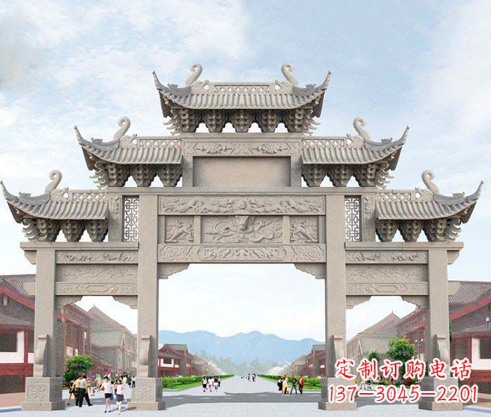 福建大理石牌坊石雕艺术品