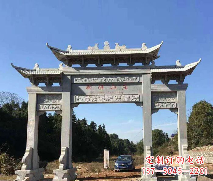 福建精美石雕牌坊雕塑