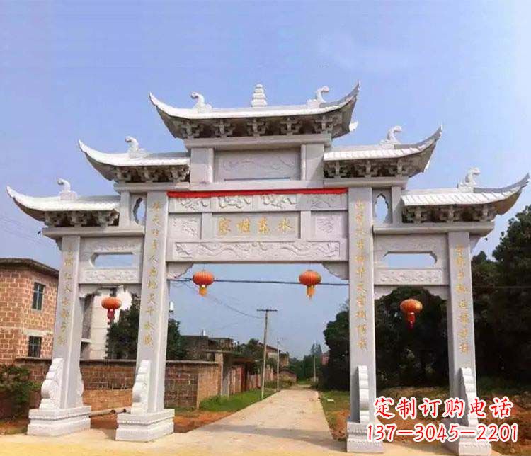 福建大理石牌坊石雕