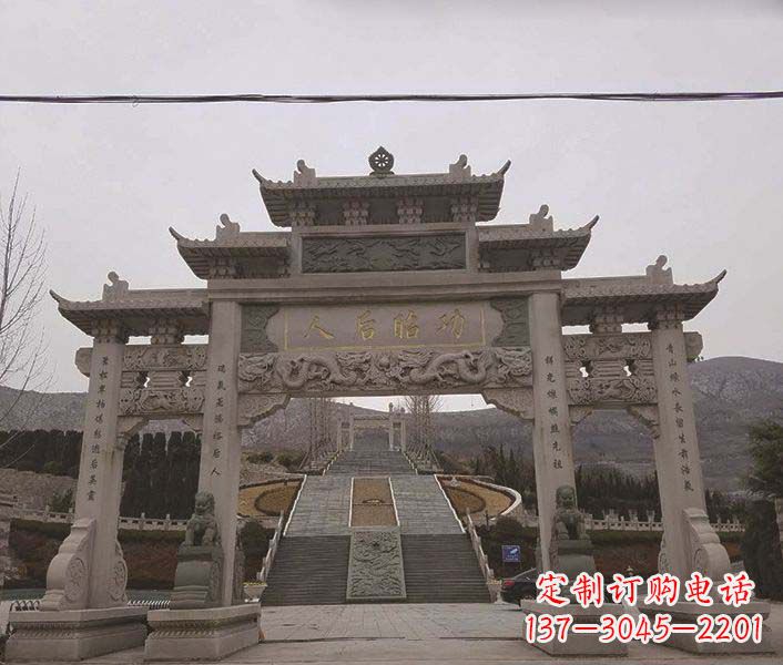 福建大理石牌坊石雕,精美别致,艺术魅力无限