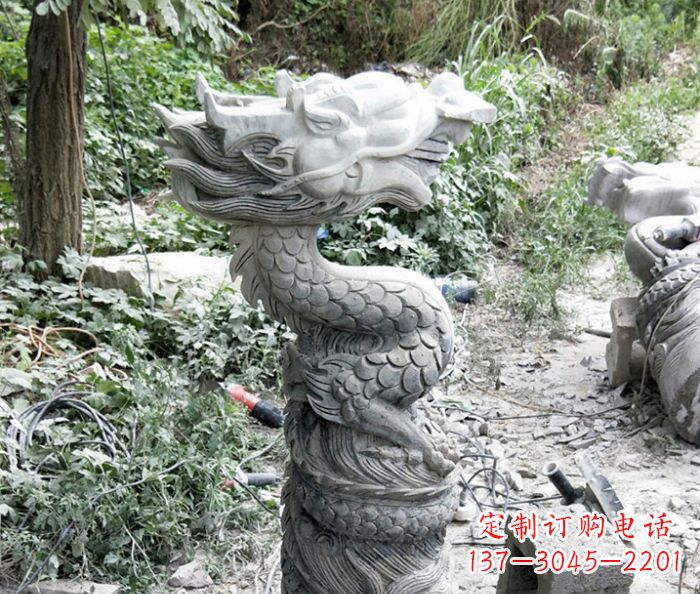 福建精美大理石生肖龙雕塑