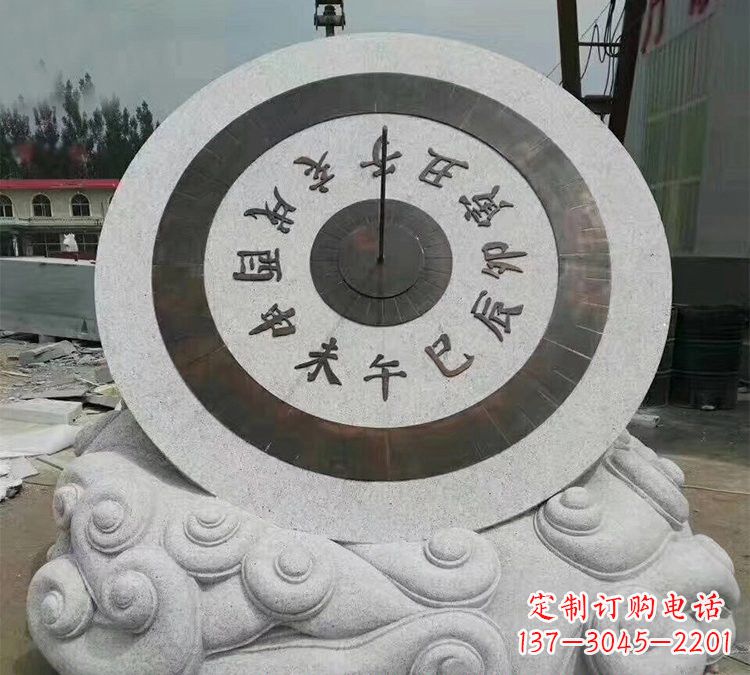 福建精美大理石十二时辰日晷雕塑