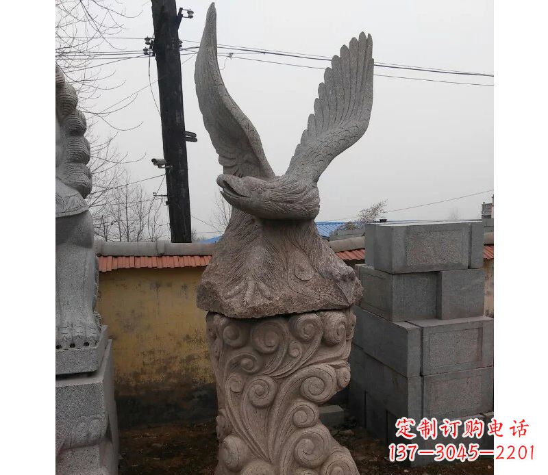 福建大理石雄鹰雕塑