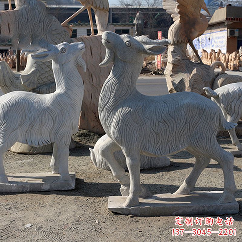 福建大理石精美羊雕塑