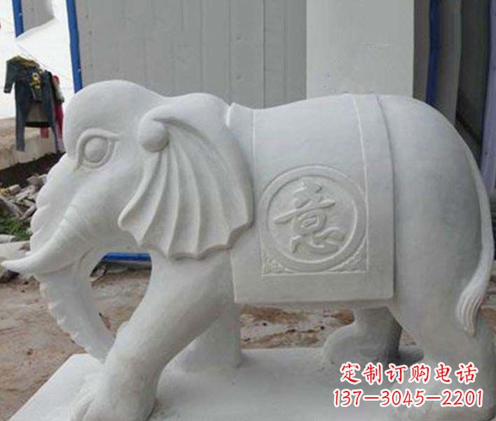 福建传承财富祝福,大理石招财大象雕塑