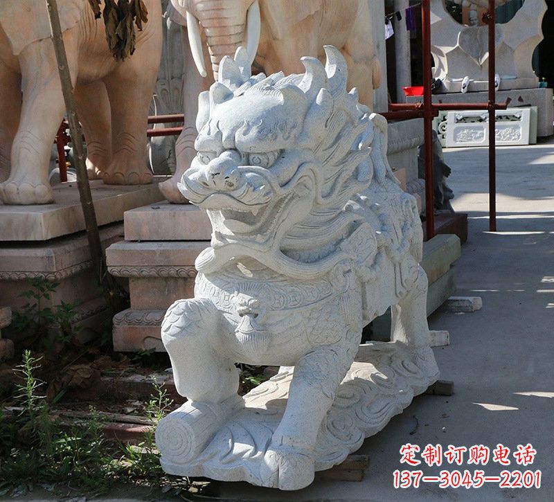福建大理石镇宅——麒麟雕塑