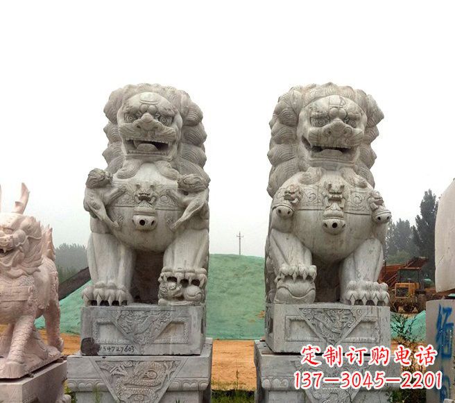 福建传统大理石狮子雕塑