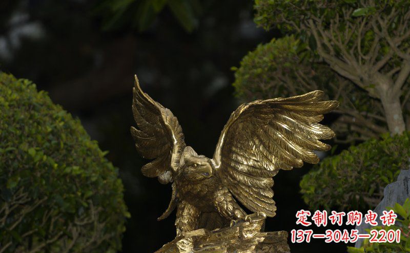 福建精美大鹏展翅老鹰铜雕