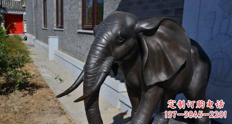 福建大象动物铜雕 (2)