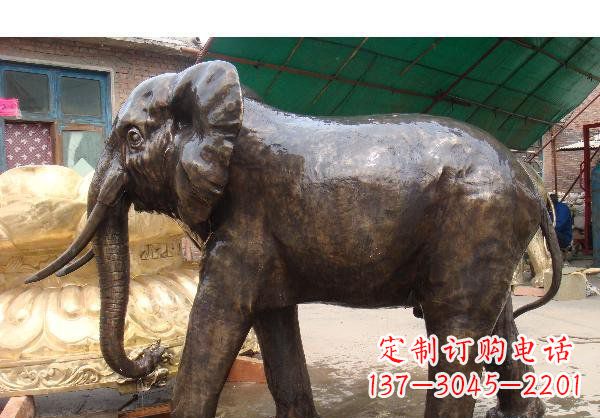 福建大象公园动物铜雕