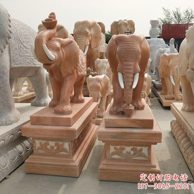 福建山石大象雕塑