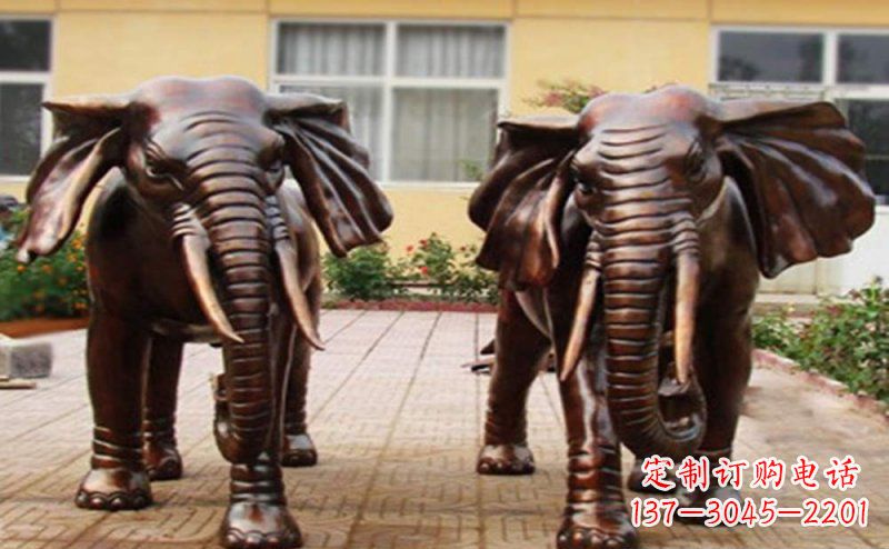 福建大象铜雕艺术塑像