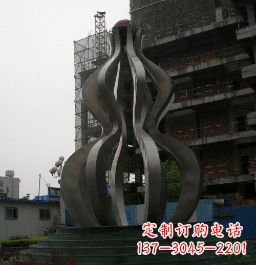 福建优雅大气的不锈钢葫芦雕塑