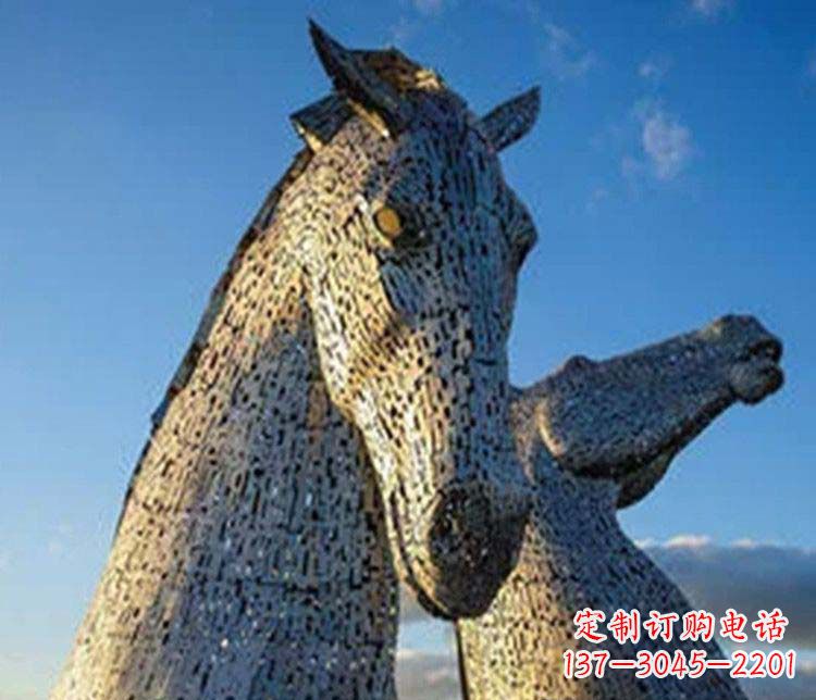 福建大型不锈钢抽象马雕塑