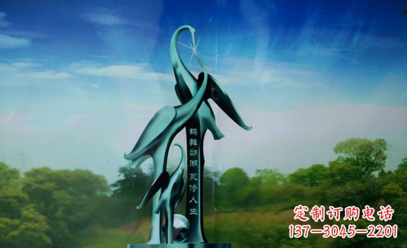 福建精致的不锈钢仙鹤雕塑
