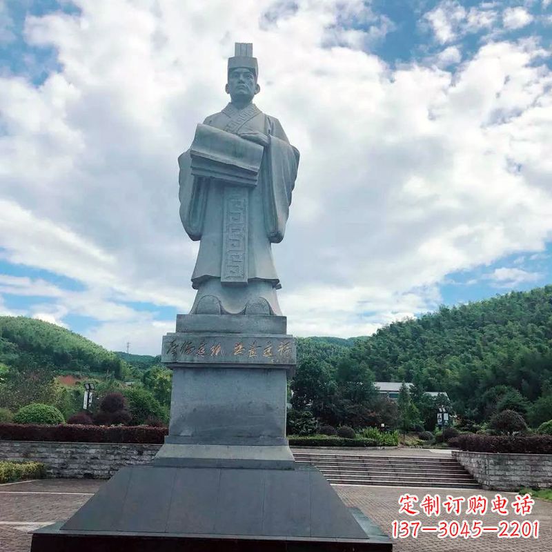 福建大型蔡伦石雕像-景区广场历史文化名人雕塑