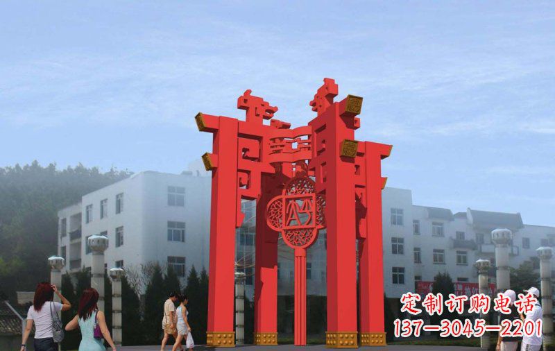 福建不锈钢灯笼雕塑