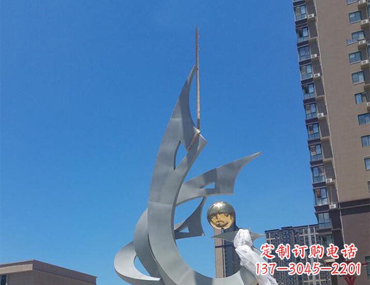 福建大型创意景观凤凰广场景观不锈钢雕塑