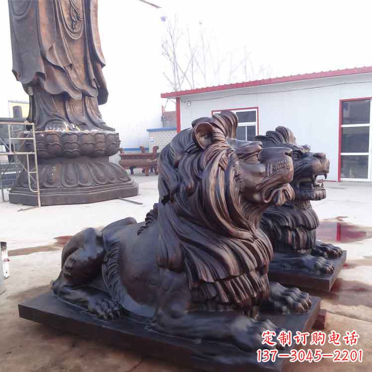 福建纯铜汇丰狮子雕塑