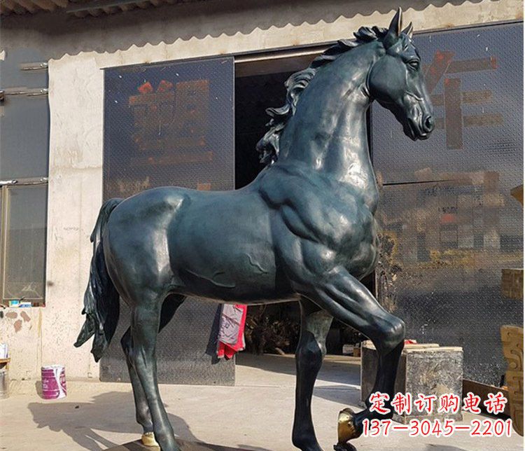 福建大型公园铸铜马雕塑 (2)